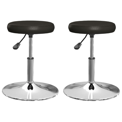 Eetkamerstoelen Kunstleer 2 Zwart