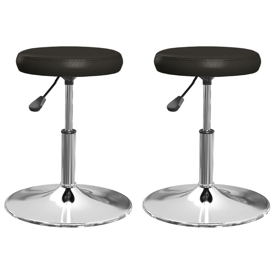 Eetkamerstoelen Kunstleer 2 Zwart