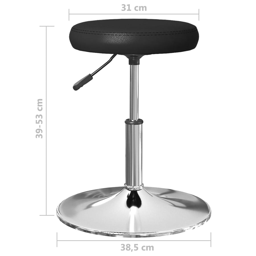 Eetkamerstoelen Kunstleer 2 Zwart