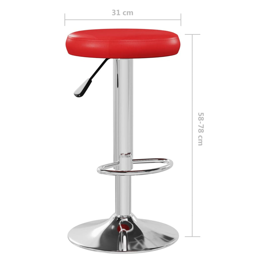 Barstoelen 2 St Kunstleer Rood