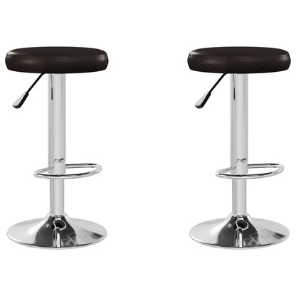 Barstoelen 2 st kunstleer bruin