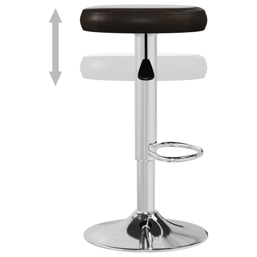 Barstoelen 2 st kunstleer bruin