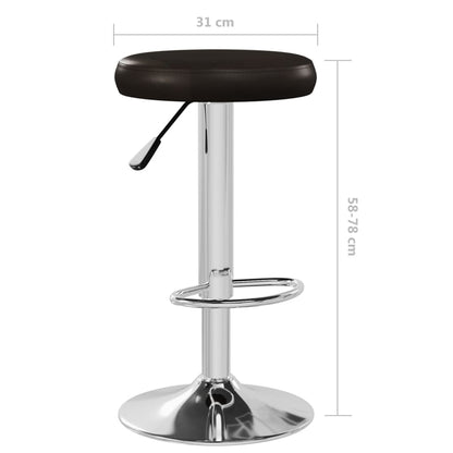 Barstoelen 2 st kunstleer bruin