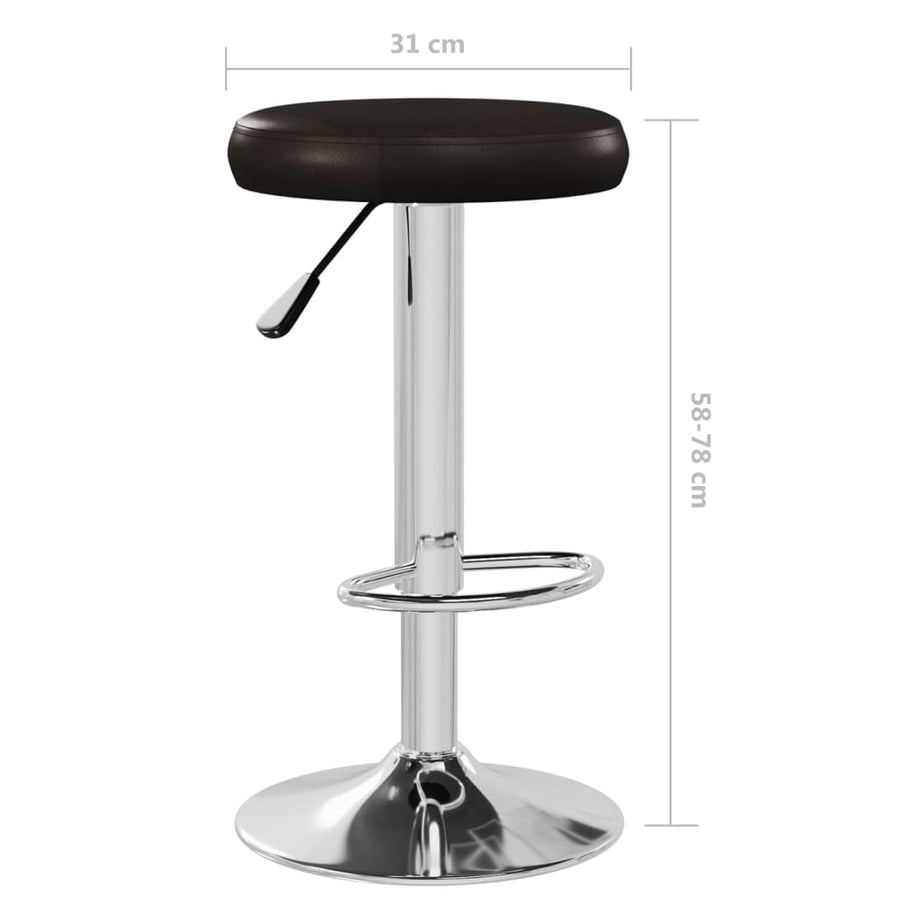 Barstoelen 2 st kunstleer bruin