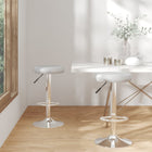 Barkruk kunstleer grijs 2 stuks