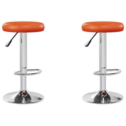 Barkrukken 2 St Kunstleer Oranje