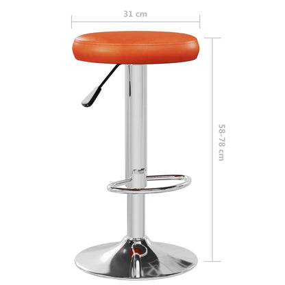 Barkrukken 2 St Kunstleer Oranje
