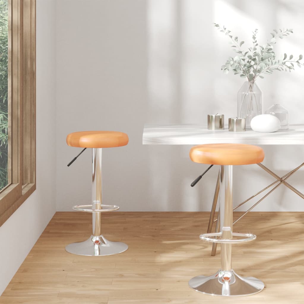 Barkrukken 2 St Kunstleer Oranje