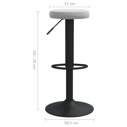 Barkrukken Fluweel Lichtgrijs