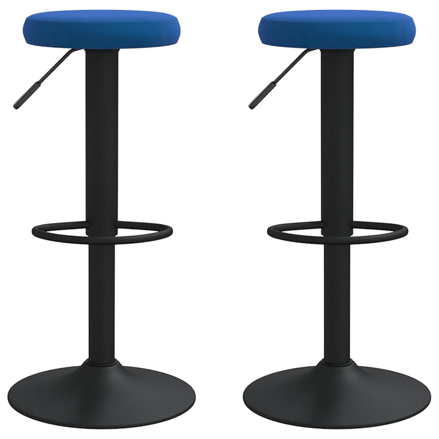 Barkrukken 2 St Fluweel Blauw