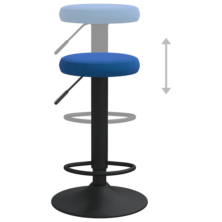 Barkrukken 2 St Fluweel Blauw
