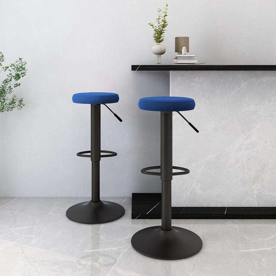 Barkrukken 2 St Fluweel Blauw