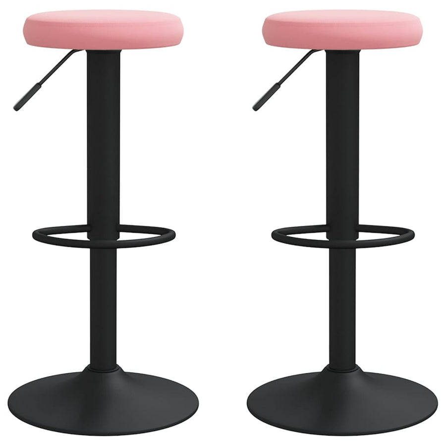 Barkrukken 2 St Fluweel Roze