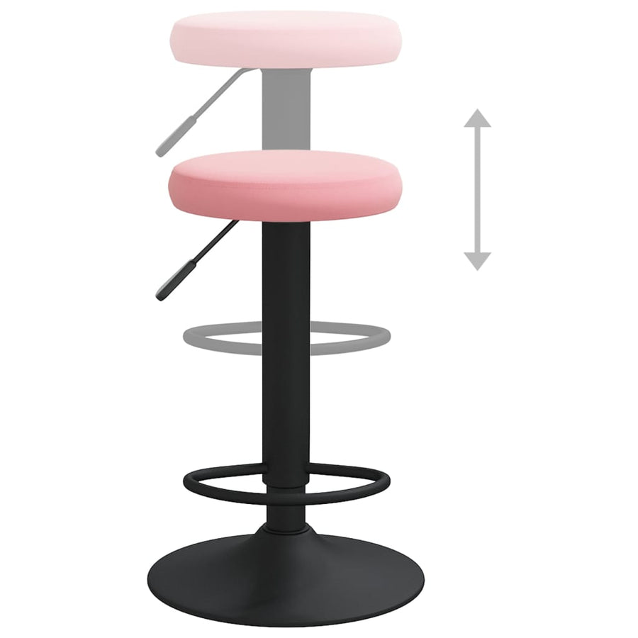 Barkrukken 2 St Fluweel Roze