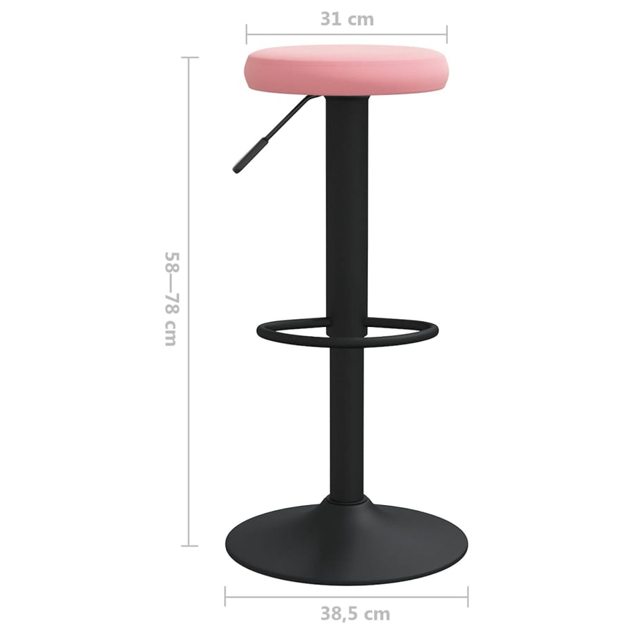 Barkrukken 2 St Fluweel Roze
