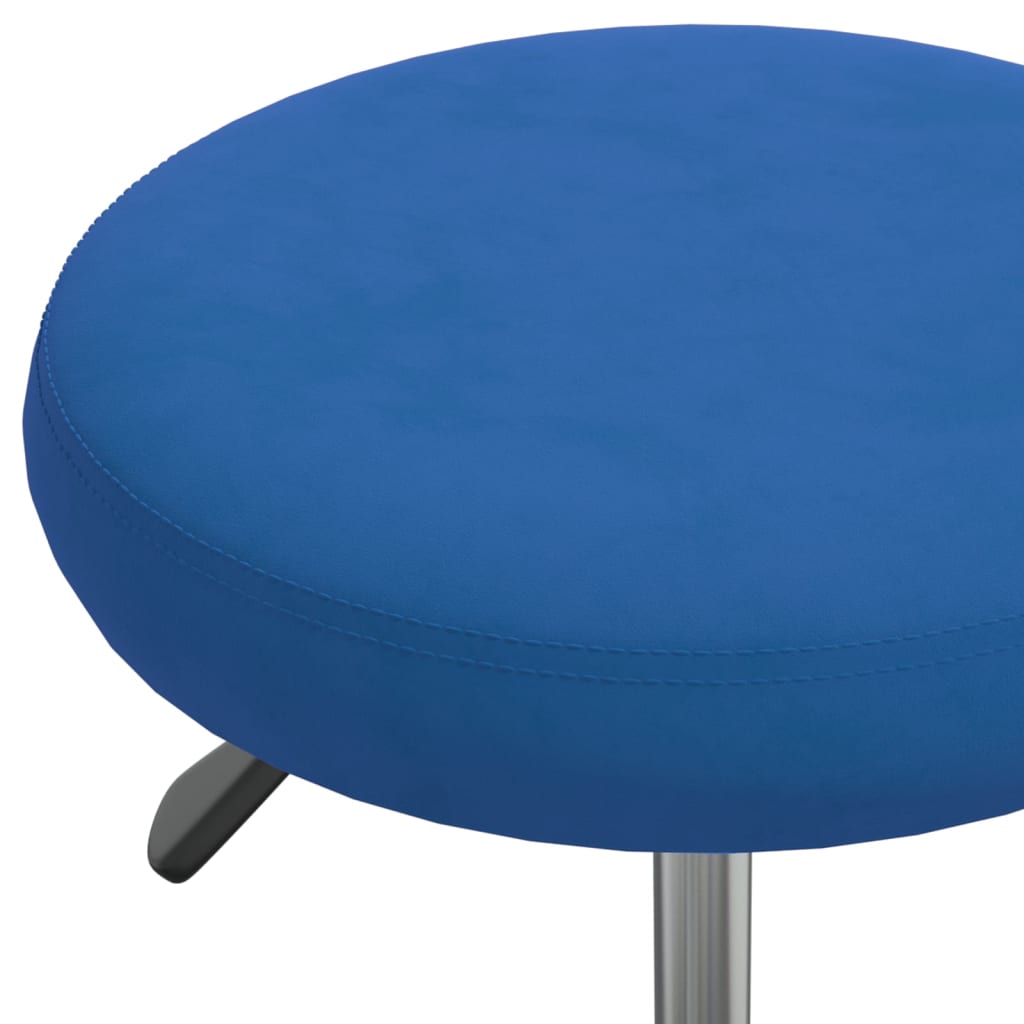 Kantoorstoel draaibaar fluweel blauw