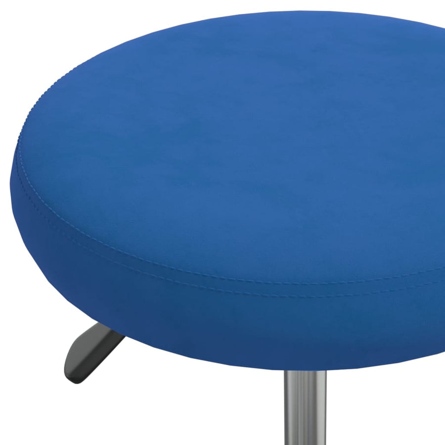 Kantoorstoel draaibaar fluweel blauw
