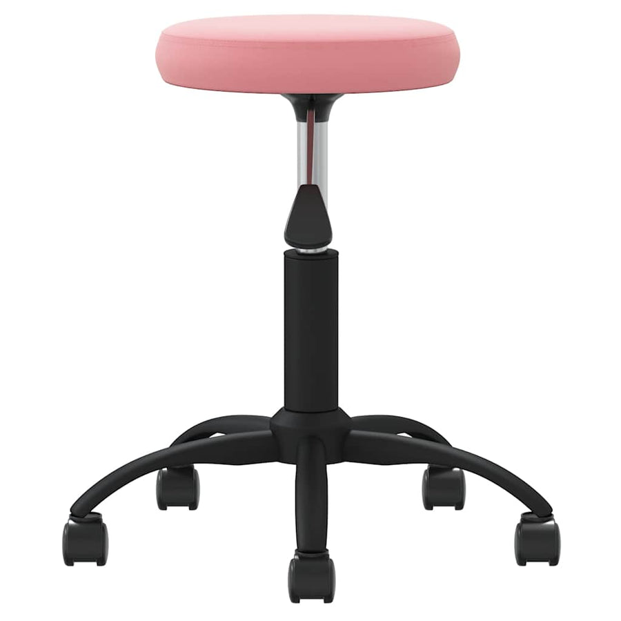 Bureaustoel fluweel roze