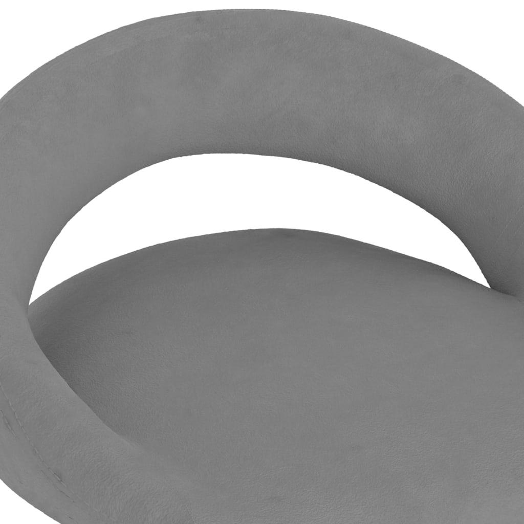 Barkrukken 2 St Fluweel Lichtgrijs