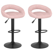 Bar stools 2 pcs velvet pink