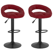 Bar stools 2 pcs velvet wine red