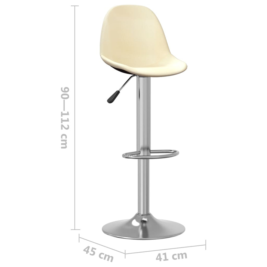 Barkrukken 2 St Stof Crèmekleurig