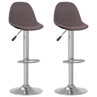 Barkruk stof taupe 41x45x(90-112) cm