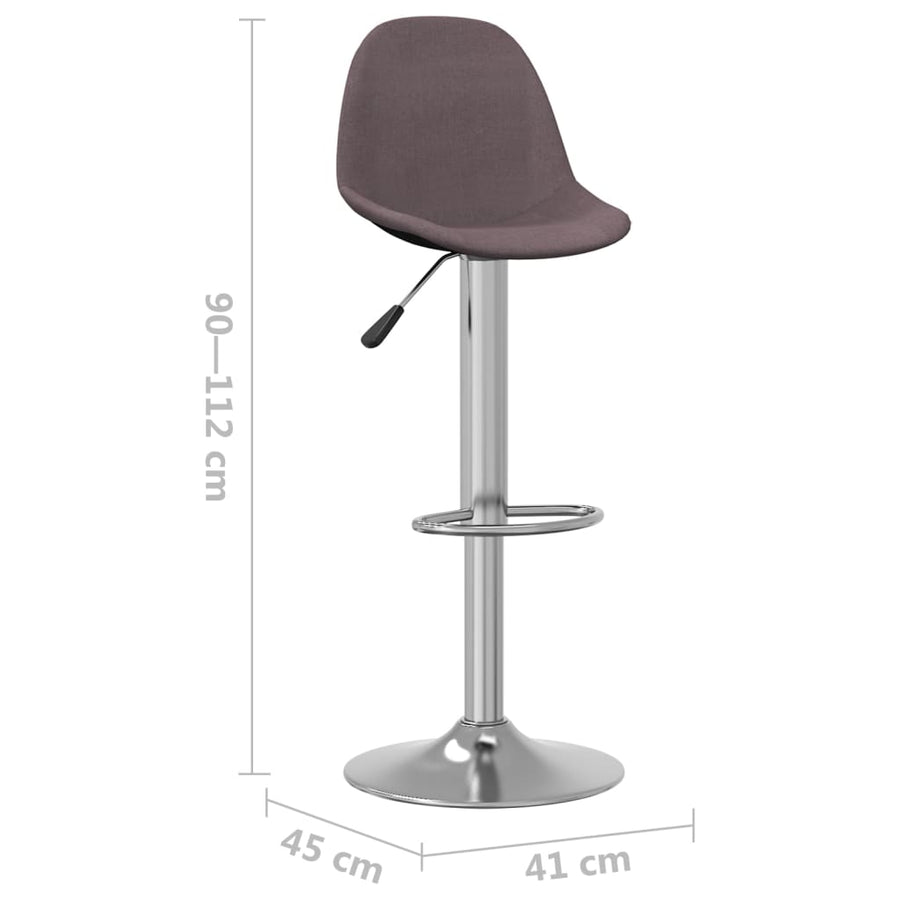 Barkrukken 2 St Stof Taupe