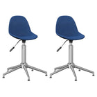 Eetkamerstoelen Draaibaar Stof 2 Blauw