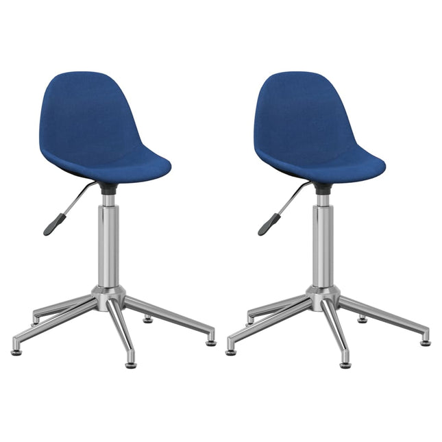 Eetkamerstoelen Draaibaar Stof 2 Blauw