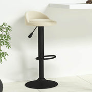 Bar stool velvet cream-coloured