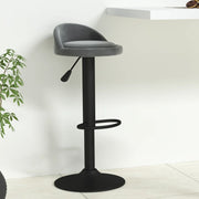 Bar stool velvet dark grey