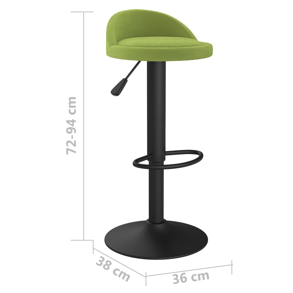 Barkruk Fluweel Lichtgroen 1
