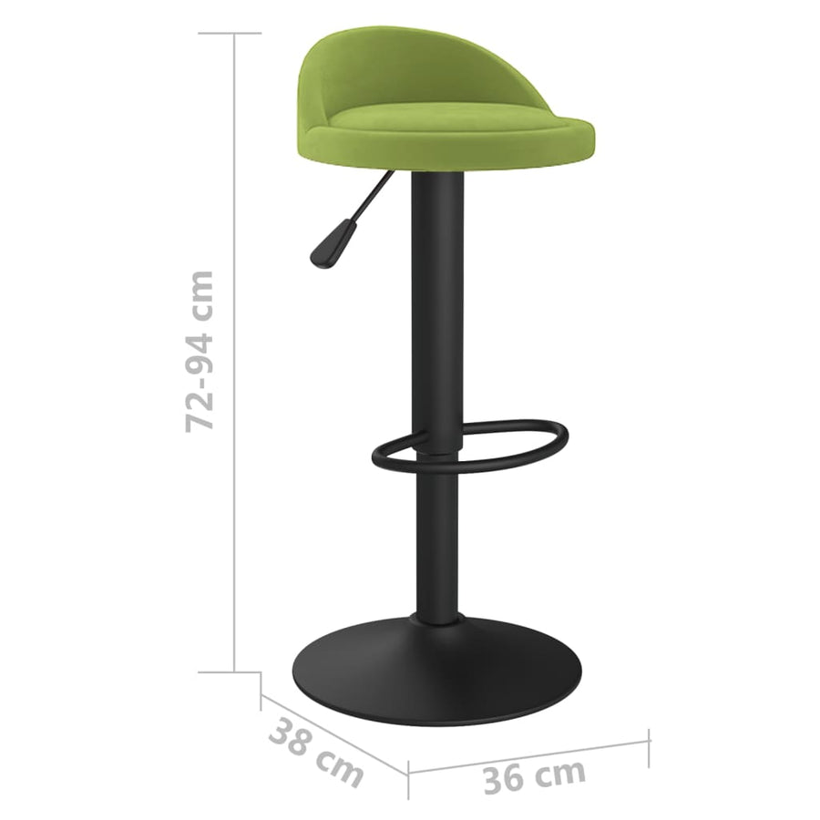 Barkruk Fluweel Lichtgroen 1