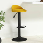 Bar stool velvet yellow