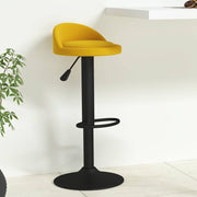 Bar stool velvet yellow