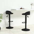 Barkrukken 2 st fluweel zwart 72-94 cm