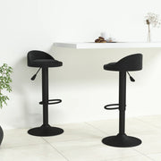 Barkrukken 2 st fluweel zwart 72-94 cm