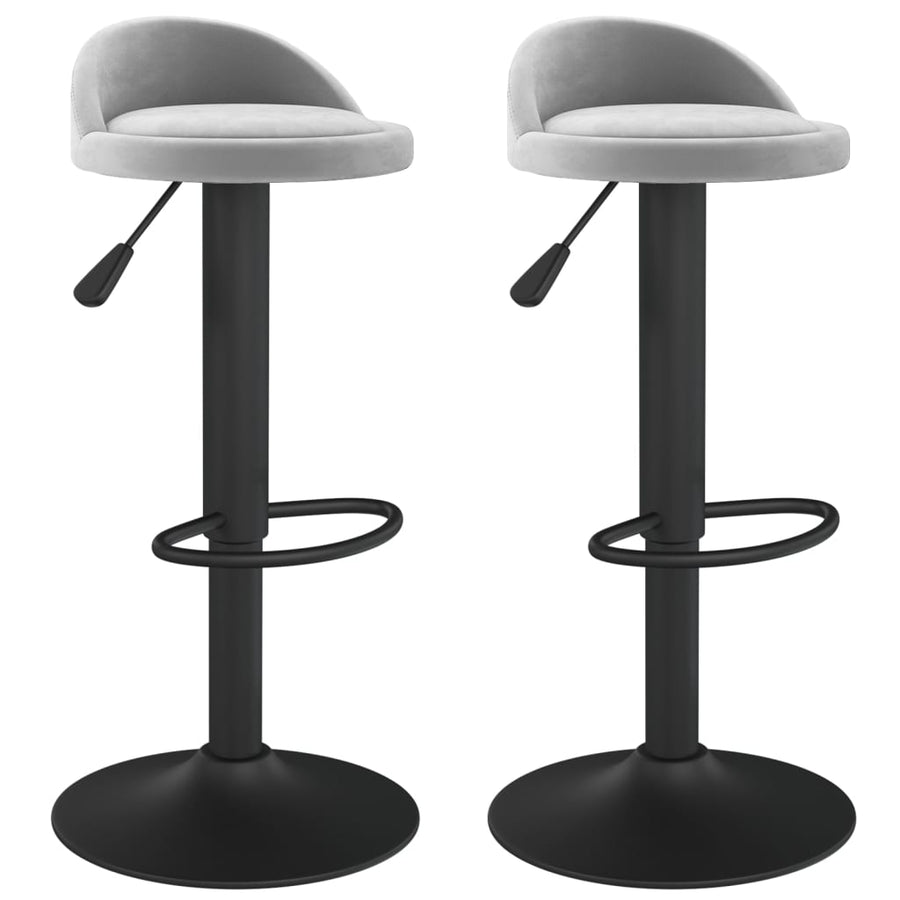 Barkrukken Fluweel 2 Lichtgrijs