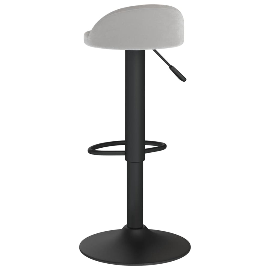 Barkrukken Fluweel 2 Lichtgrijs