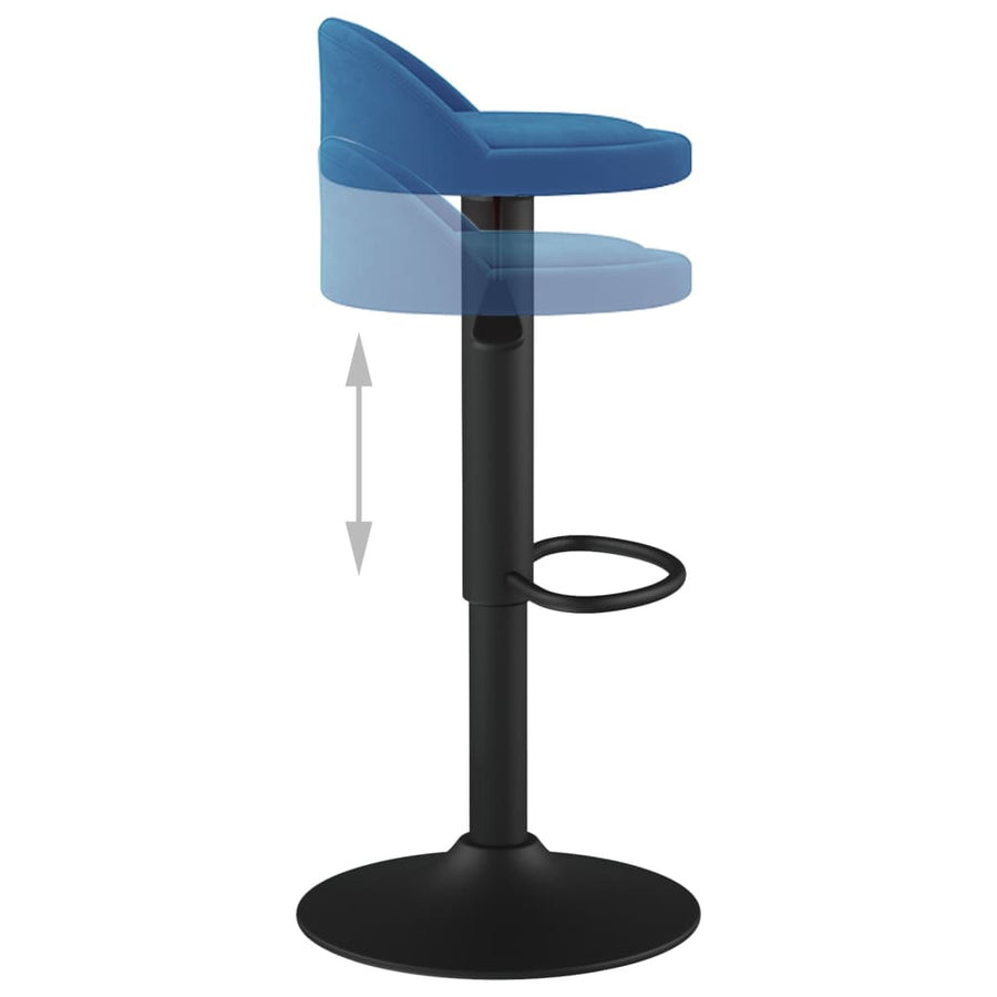 Barkrukken 2 St Fluweel Blauw