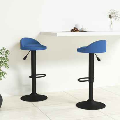 Barkrukken 2 St Fluweel Blauw