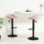 Barkrukken fluweel roze set van 2