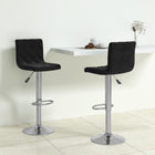 Bar stools 2 pcs velvet black
