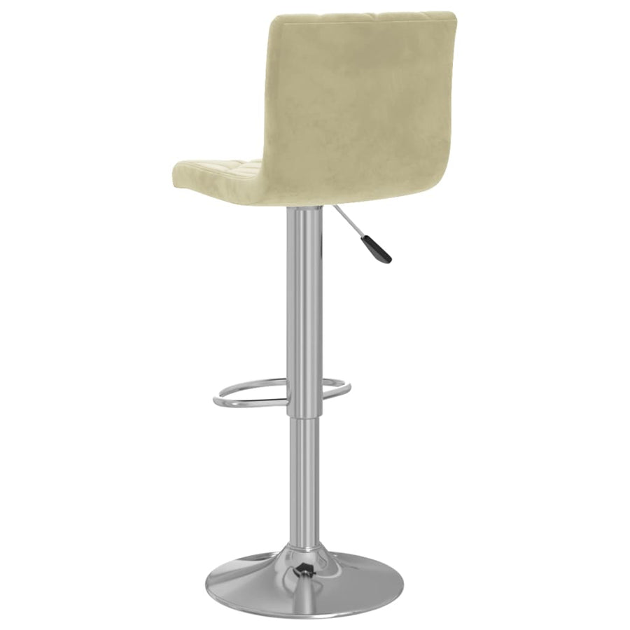 Barkrukken 2 st fluweel crèmekleurig