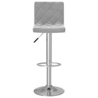 Barkrukken 2 st fluweel lichtgrijs 40x43x(90-111) cm