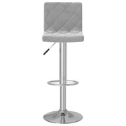 Barkrukken 2 st fluweel lichtgrijs 40x43x(90-111) cm