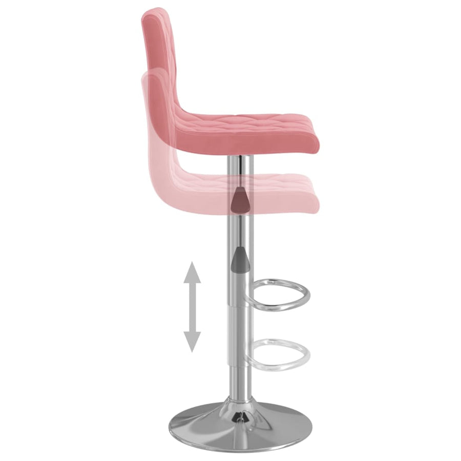 Barkrukken 2 st fluweel roze
