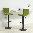 Bar stools 2 pcs velvet light green