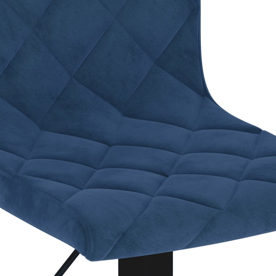 Barkrukken 2 St Fluweel Blauw